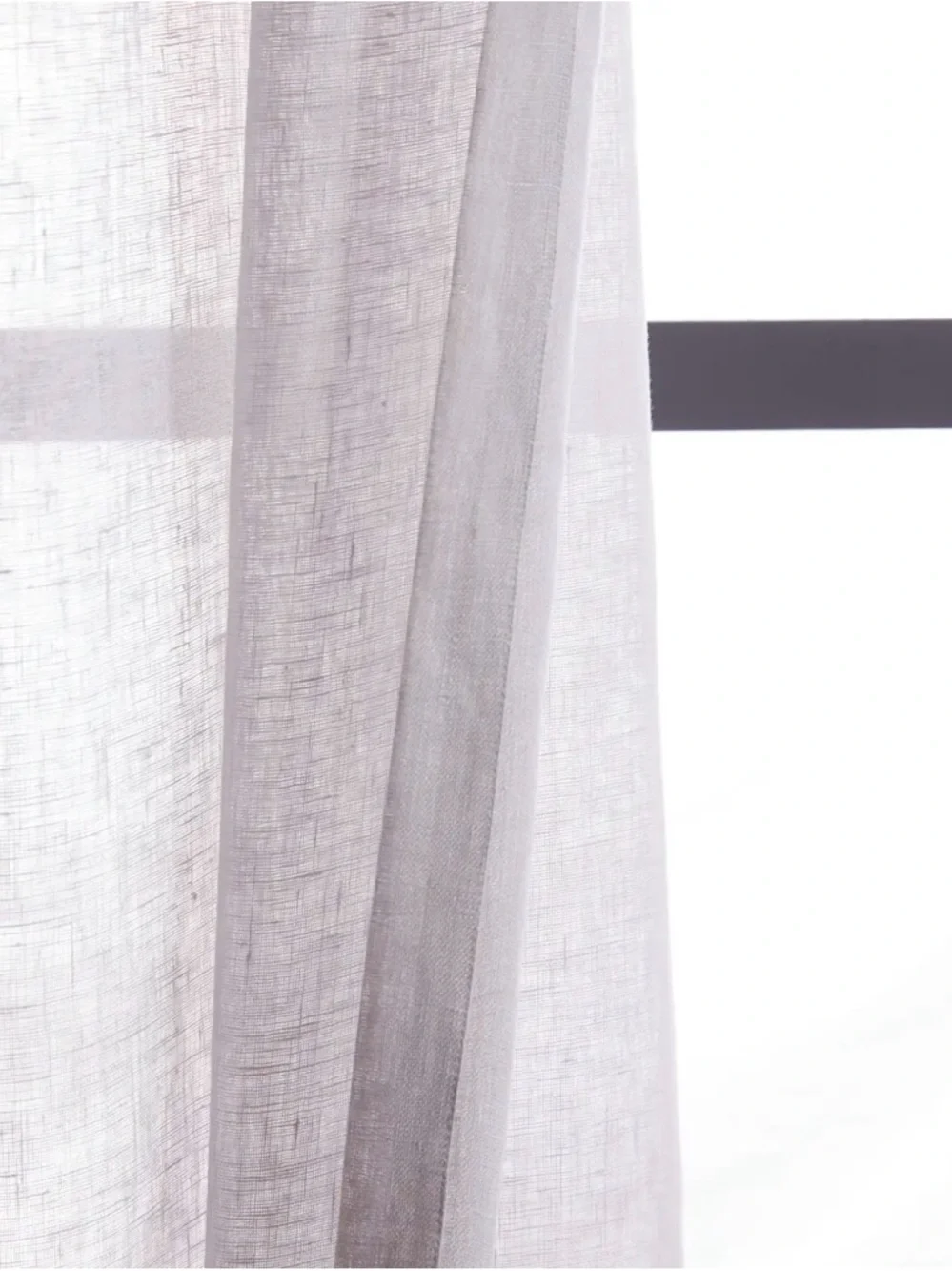Quince European Linen Sheer Curtains Set of 2 Cloud 48x96